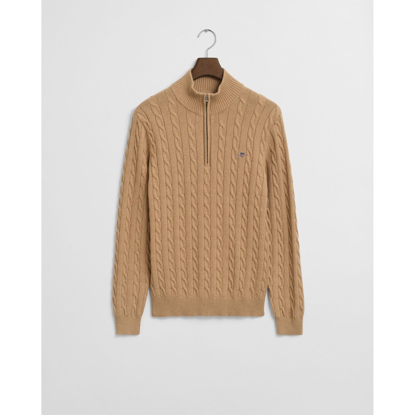 Gant Cotton Cable Half Zip Sweat