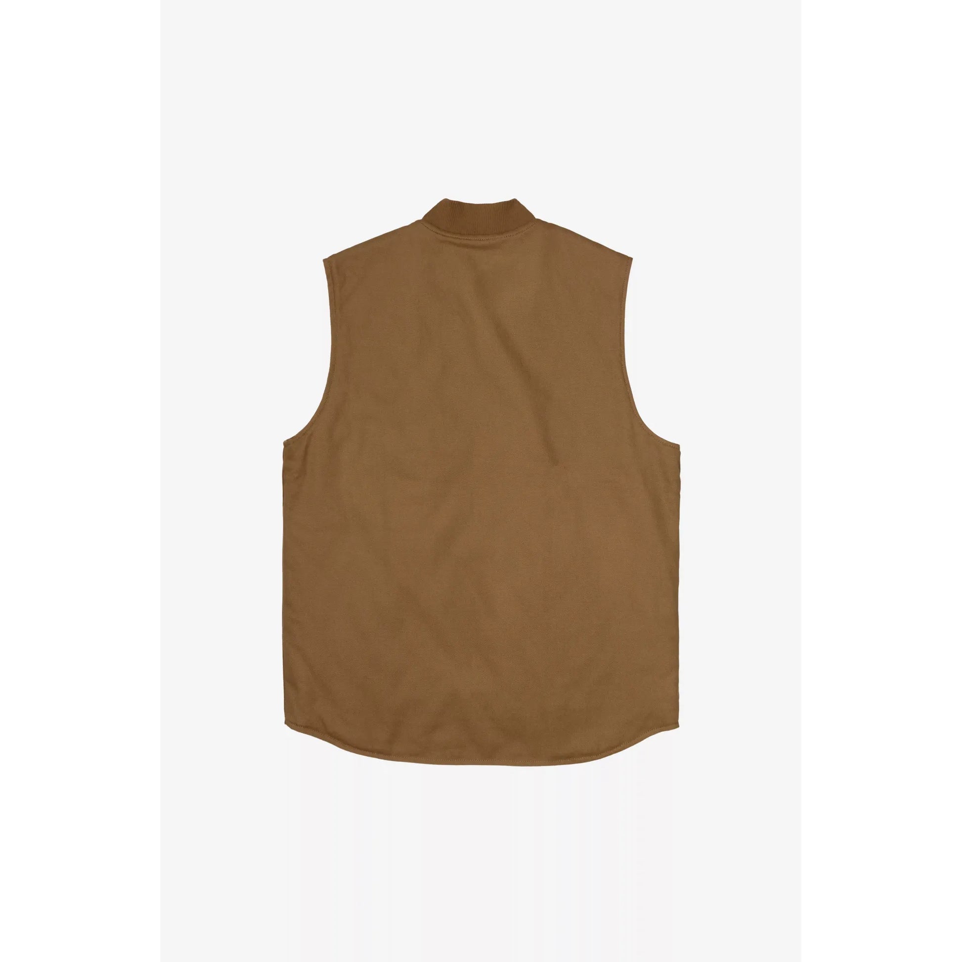 Brown sleeveless vest on a white background