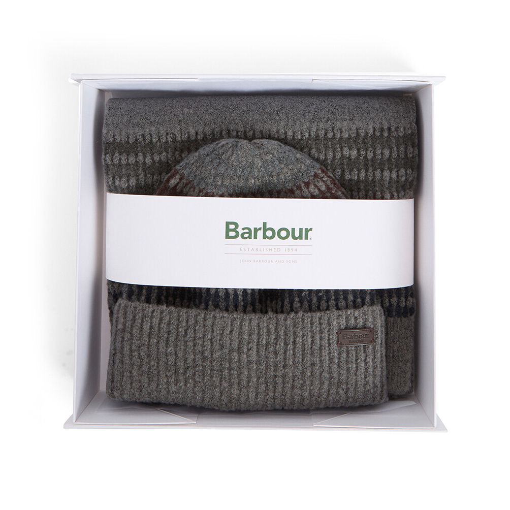 Barbour Branton Beanie & Scarf Gift Set