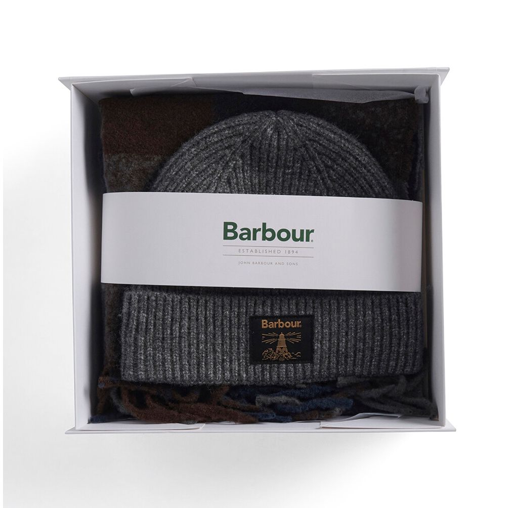 Barbour Westdale Beanie and Scarf Gift Set
