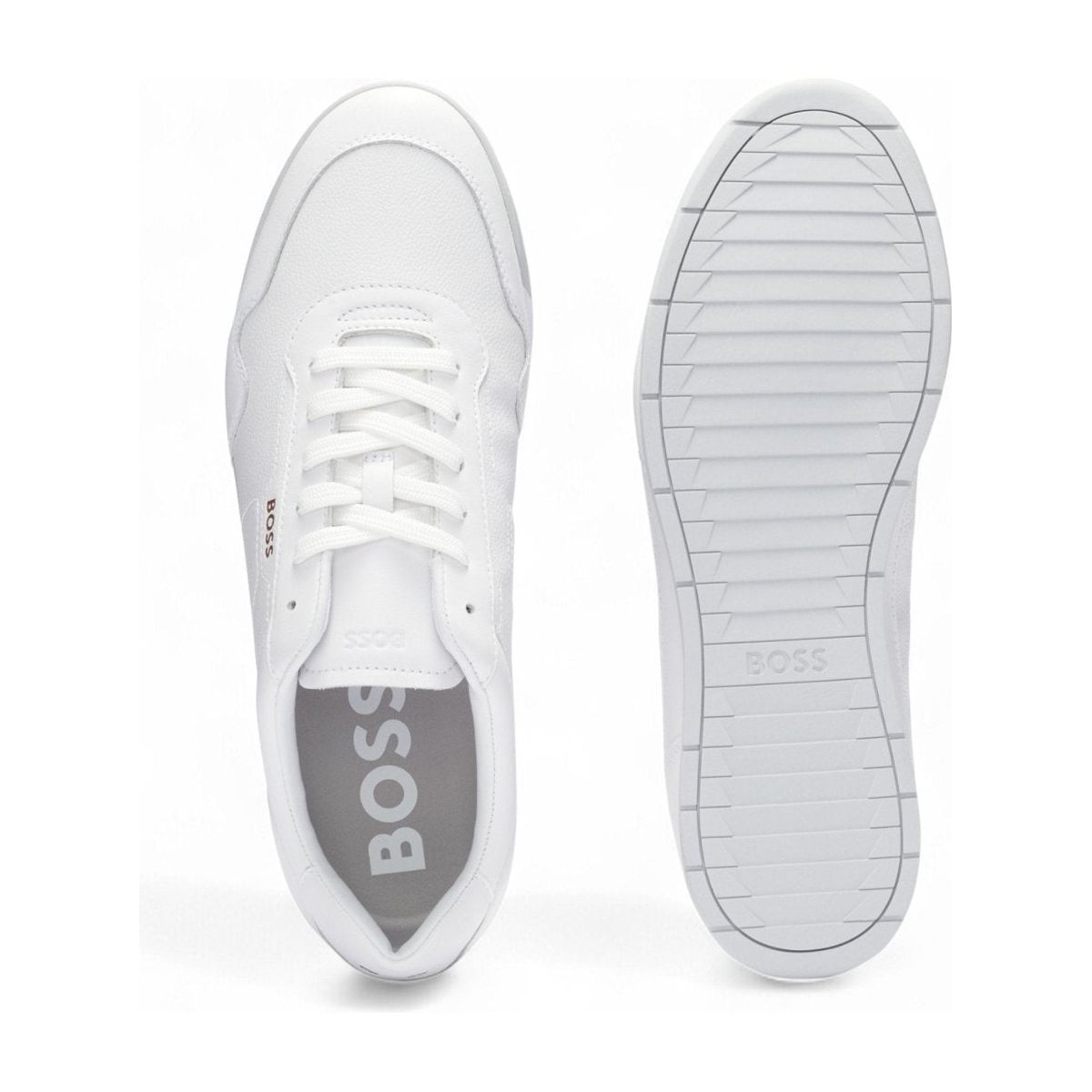 Hugo Boss Titanium Leather Trainer - Curtis & Dunne