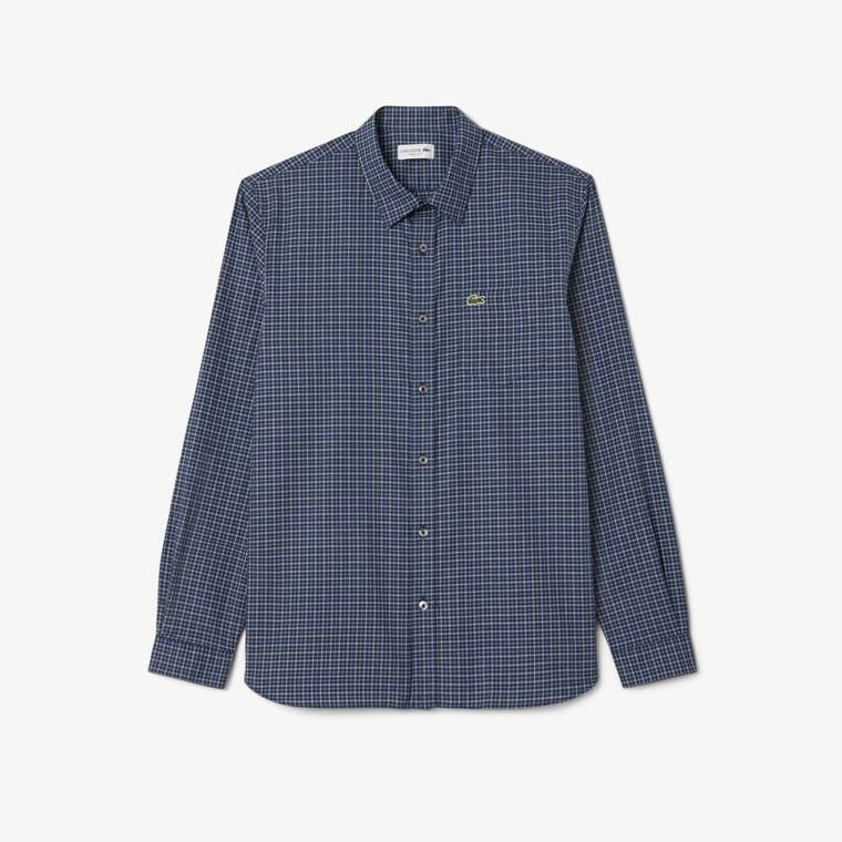 Lacoste Regular Fit Plaid Flannel Shirt