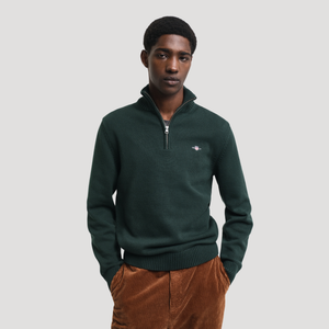 Gant Casual Cotton Knit Half Zip Sweater