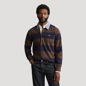 Gant Chambray Stripe Heavy Rugby Shirt