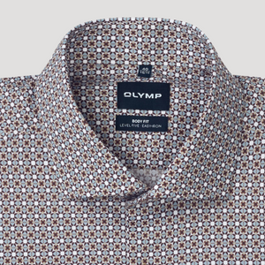 OLYMP Body Fit Geometric Print Shirt