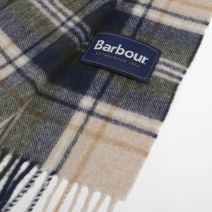 Barbour New Check Tartan Wool &amp; Cashmere Scarf