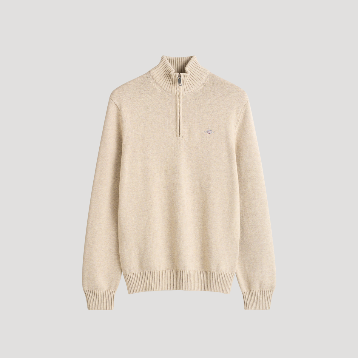 Gant Casual Cotton Knit Half Zip Sweater