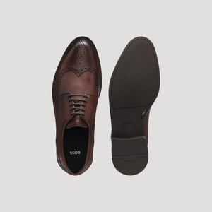 Hugo Boss Leather Derby Stitching Shoes