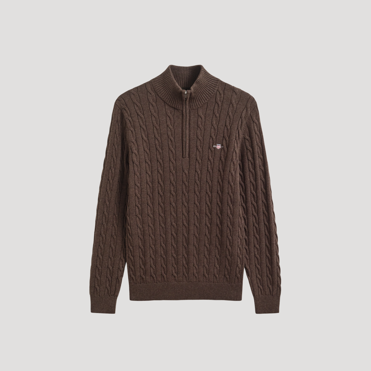 Gant Cotton Cable Half-Zip Sweatshirt