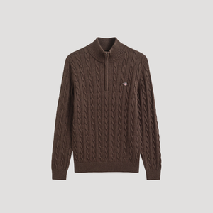 Gant Cotton Cable Half-Zip Sweatshirt
