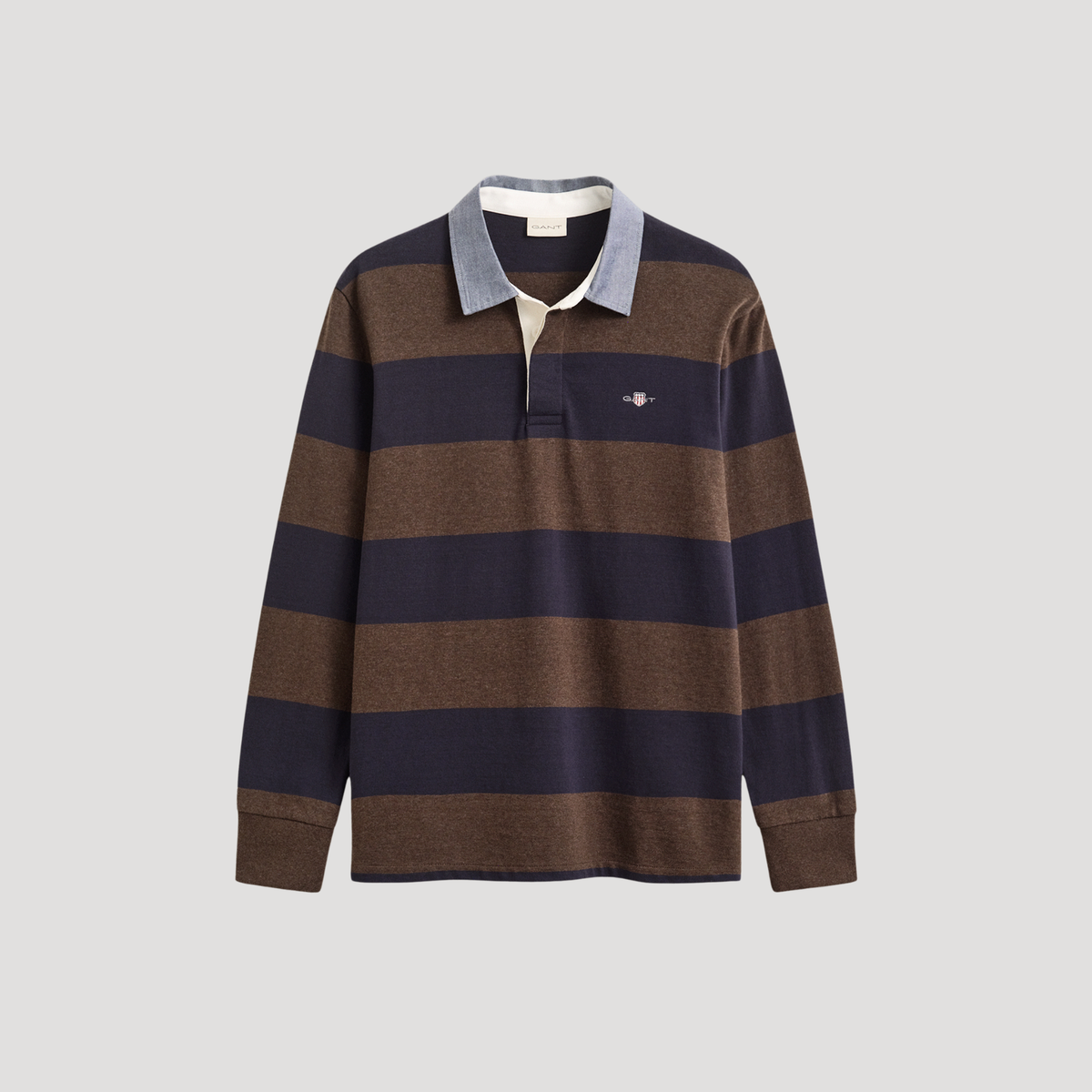 Gant Chambray Stripe Heavy Rugby Shirt