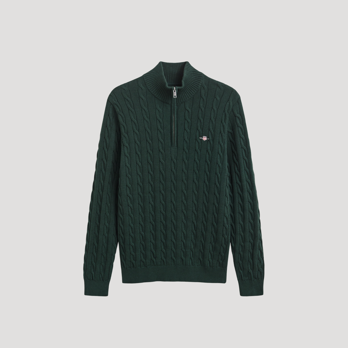 Gant Cotton Cable Half-Zip Sweatshirt
