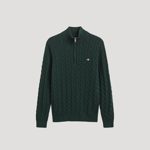 Gant Cotton Cable Half-Zip Sweatshirt