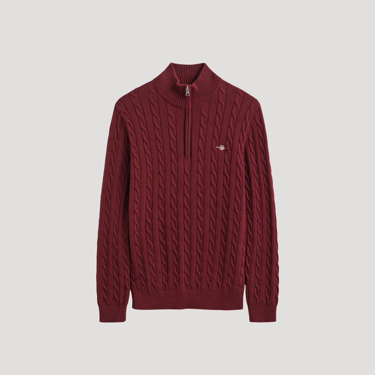 Gant Cotton Cable Half-Zip Sweatshirt