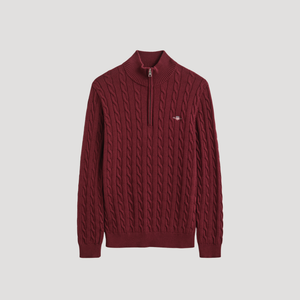 Gant Cotton Cable Half-Zip Sweatshirt