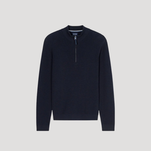 Olymp Casual Waffle Cotton Quarter Zip