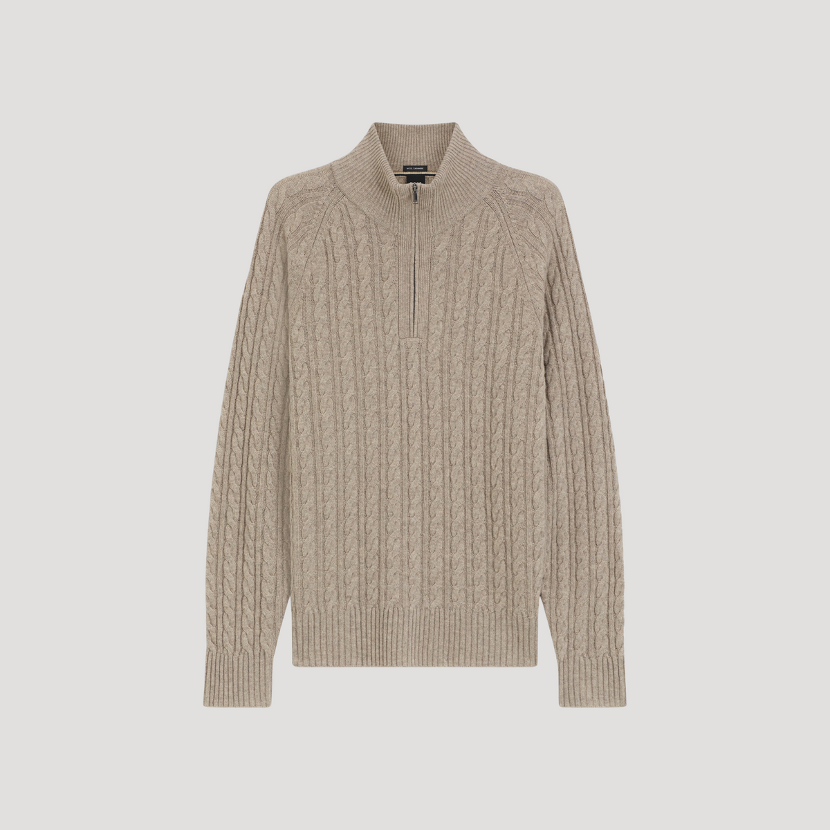 Hugo Boss H-Furore Cable-Knit Zip-Neck Jumper