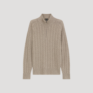 Hugo Boss H-Furore Cable-Knit Zip-Neck Jumper