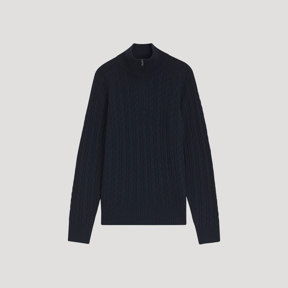 Hugo Boss H-Furore Cable-Knit Zip-Neck Jumper
