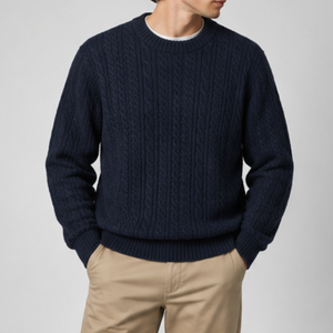Barbour Lowfen Cable Knit Crewneck Jumper