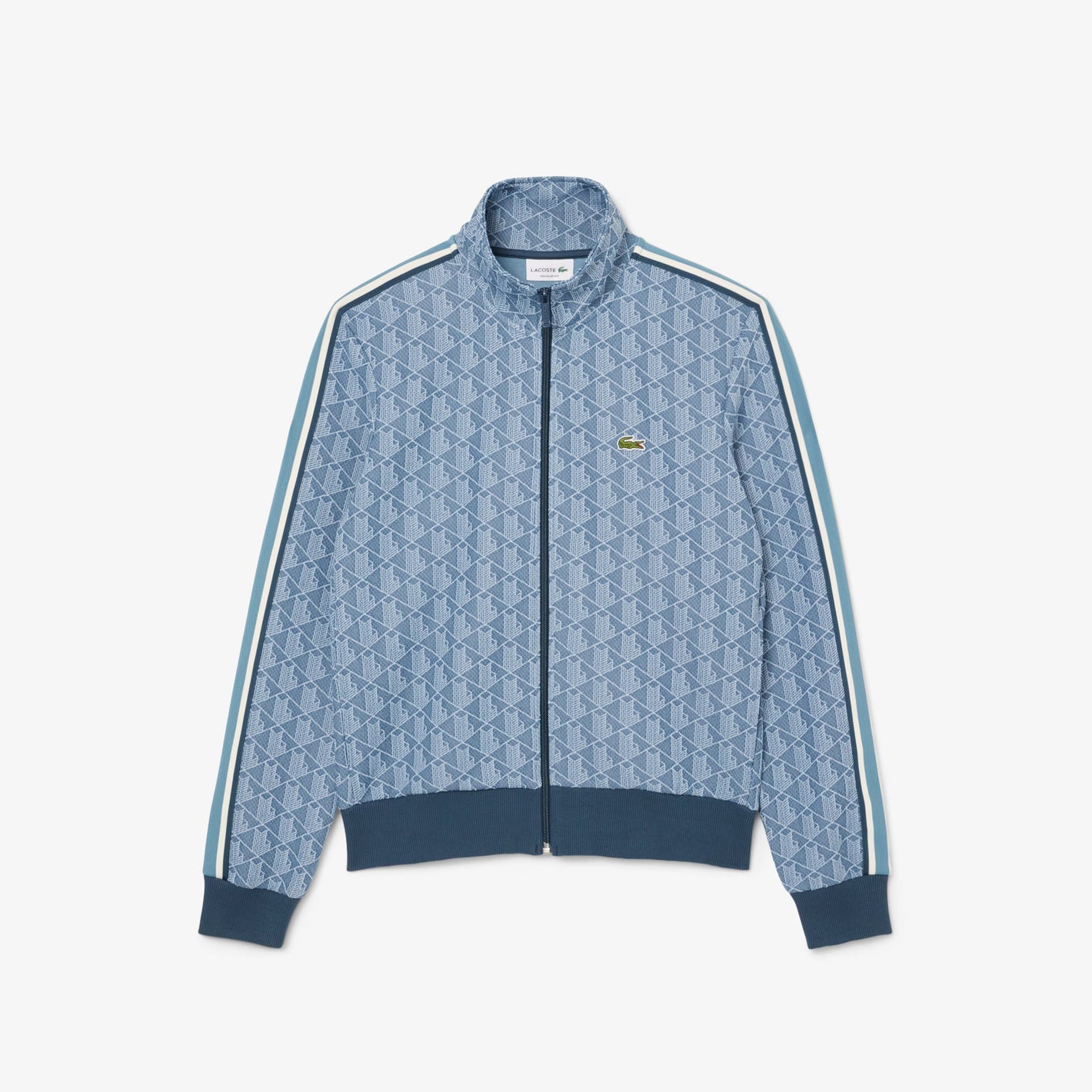 Lacoste Paris Jacquard Monogram Zipped Sweater