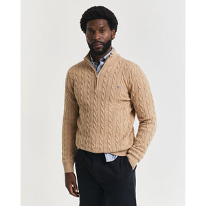 Gant Cotton Cable Half Zip Sweat