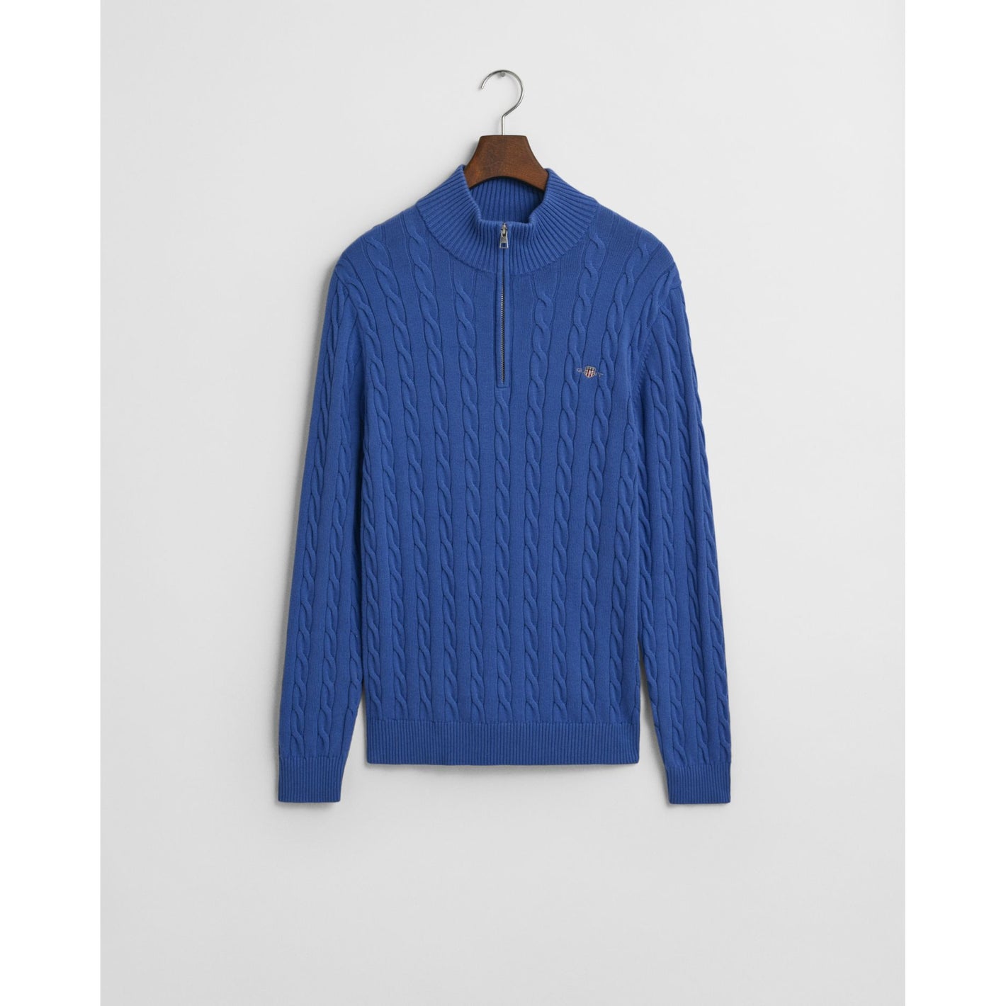 Gant Cotton Cable Half Zip Sweat