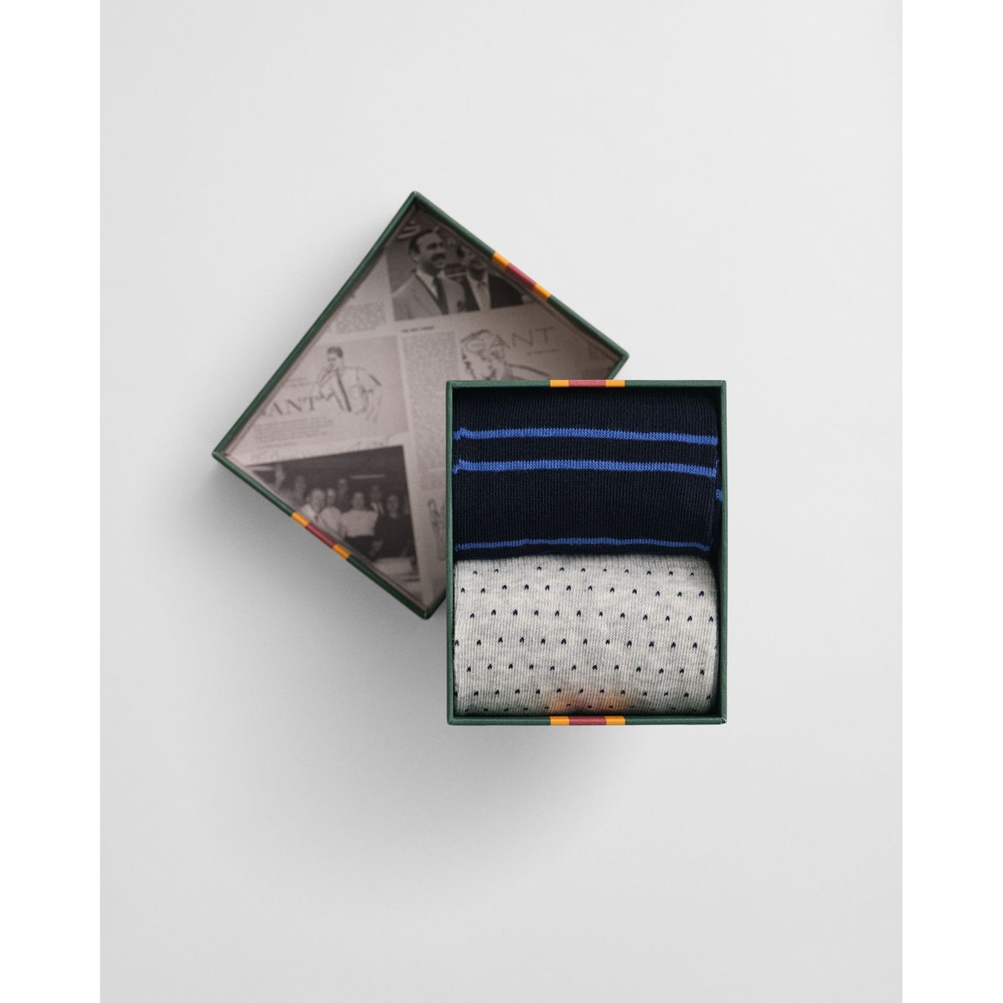 Gant Stripe & Mini Dot 2 Pack Socks