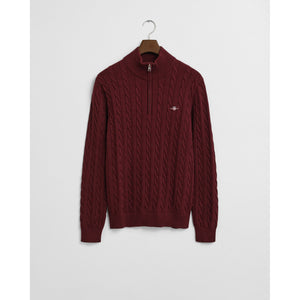 Gant Cotton Cable Half Zip Sweat