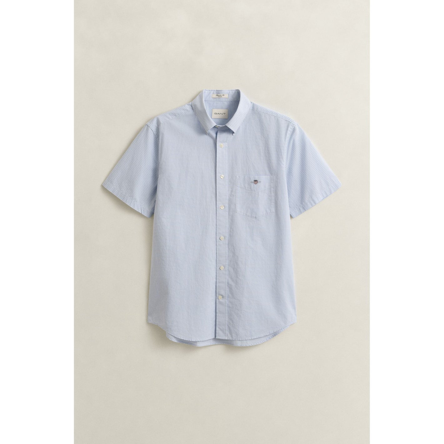 Gant Classic Poplin Gingham Short Sleeve Shirt