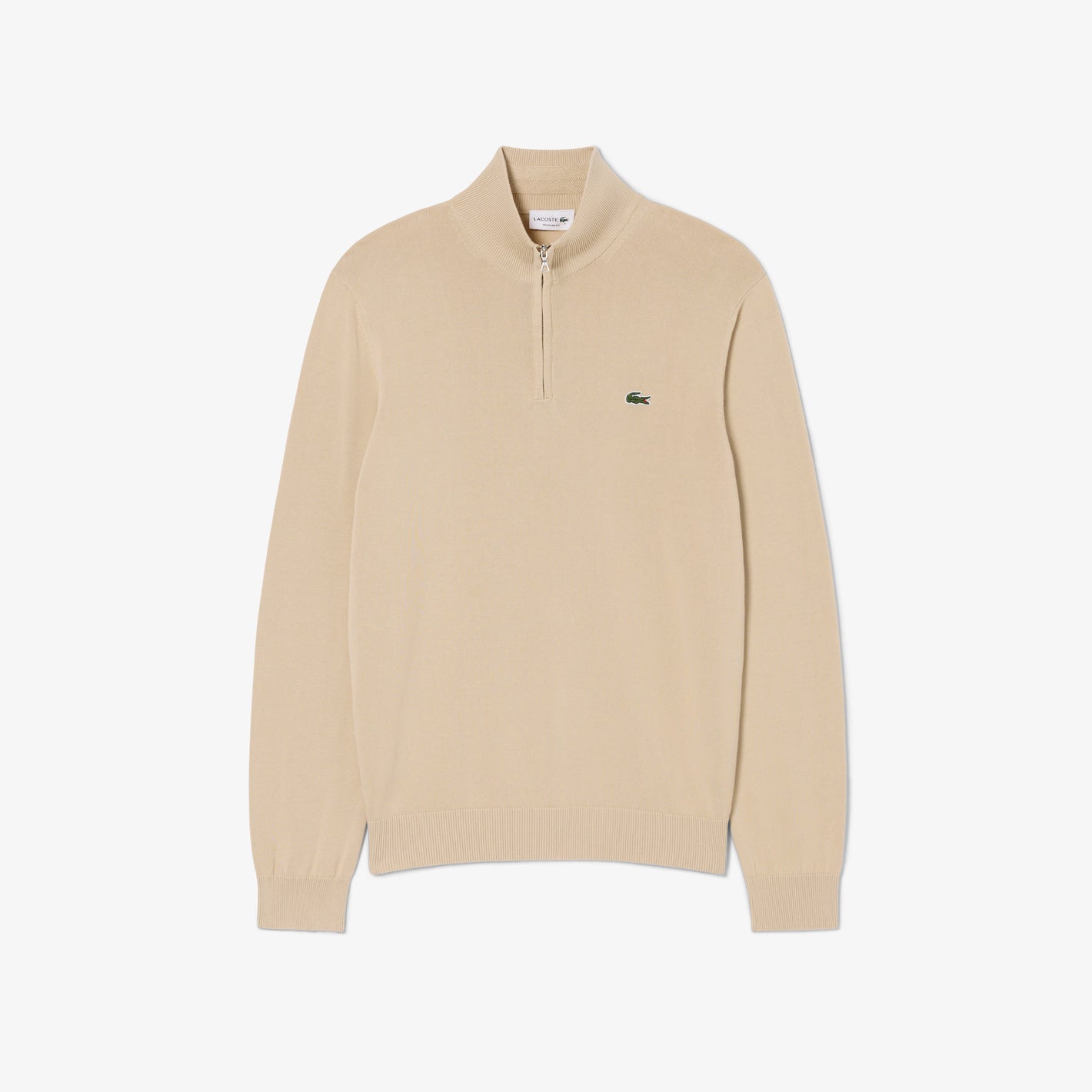 Lacoste Zippered Stand Up Collar Sweat