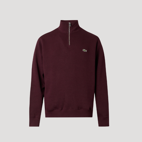 Lacoste Zippered Stand Up Collar Sweat