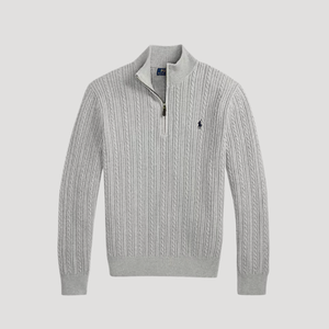 Ralph Lauren Cable-Knit Cotton Mockneck Jumper