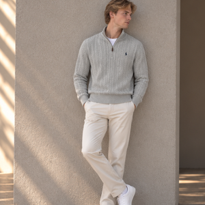 Ralph Lauren Cable-Knit Cotton Mockneck Jumper