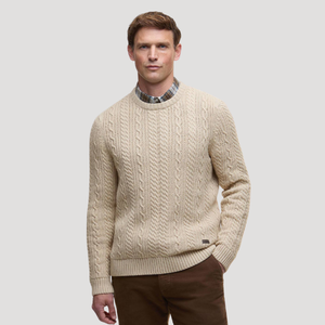 Barbour Lowfen Cable Knit Crewneck Jumper