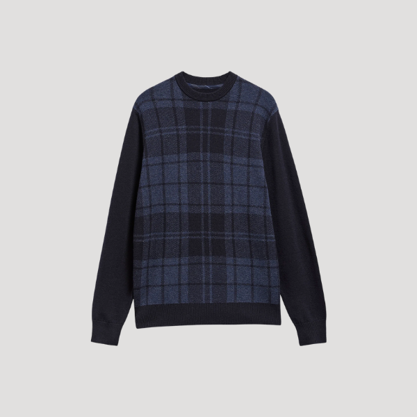 Barbour Mineral Tartan Crew Neck Jumper