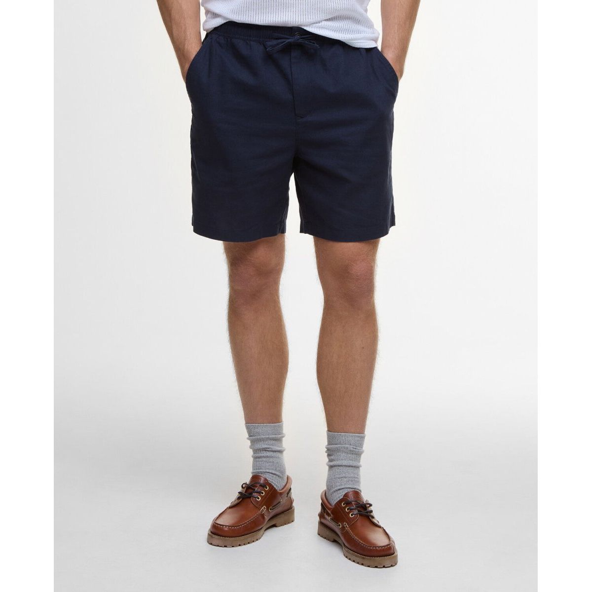 Barbour Cotton Linen Relaxed Shorts - Curtis & Dunne