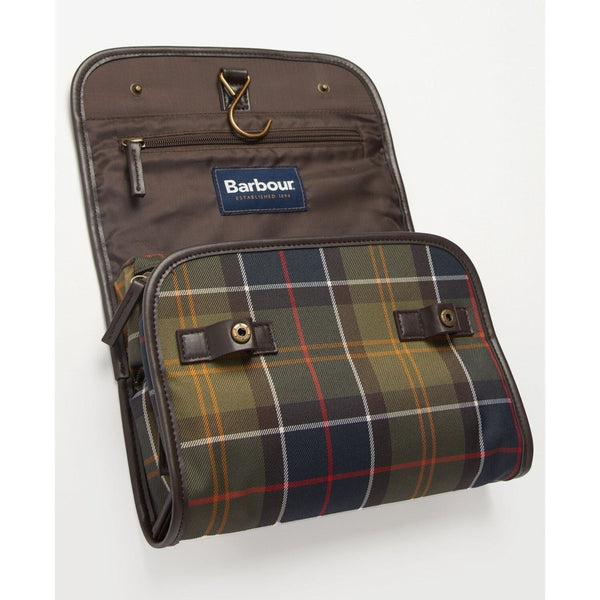 Barbour Tartan Hanging Washbag - Curtis & Dunne