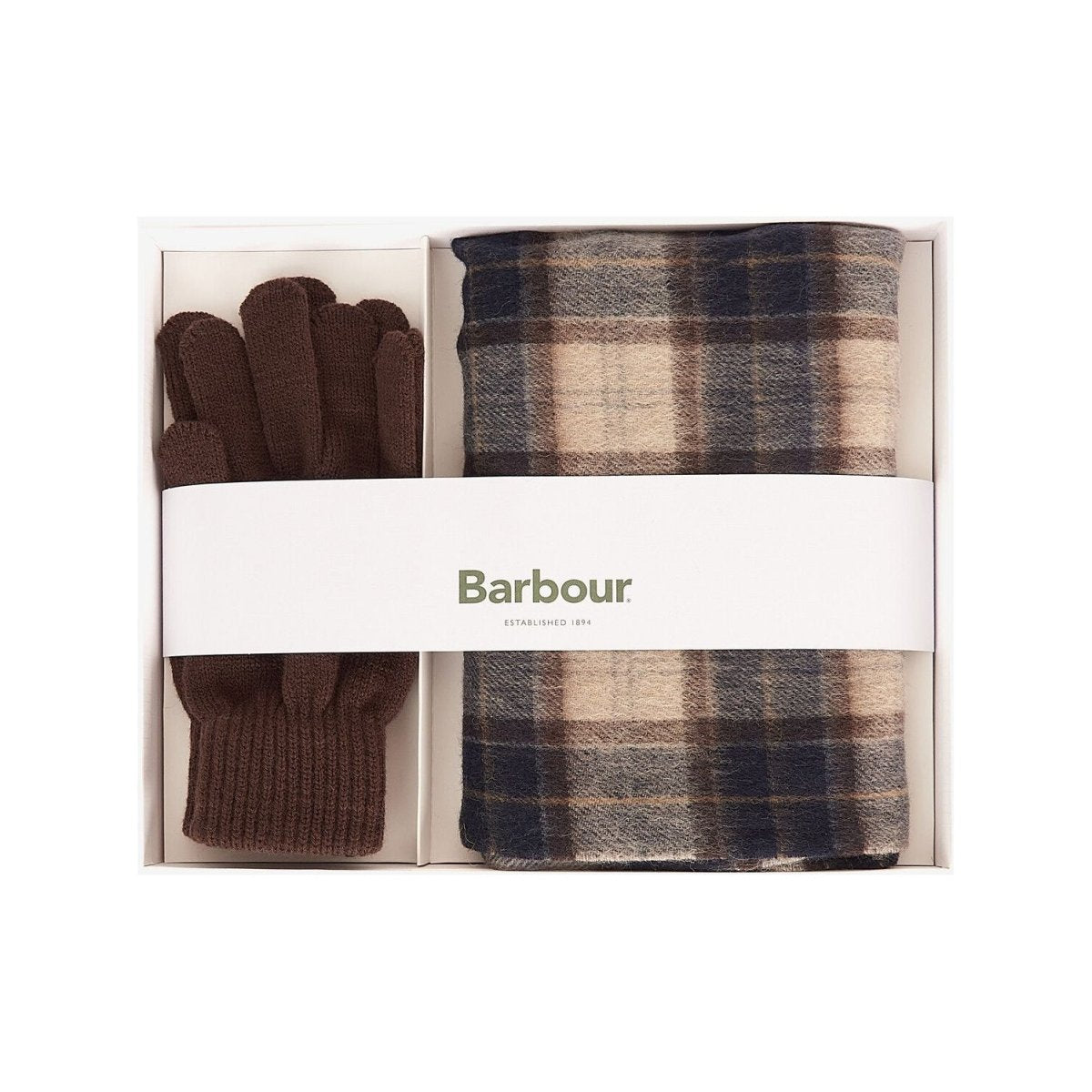 Barbour Tartan Scarf & Gloves Gift Set - Curtis & Dunne