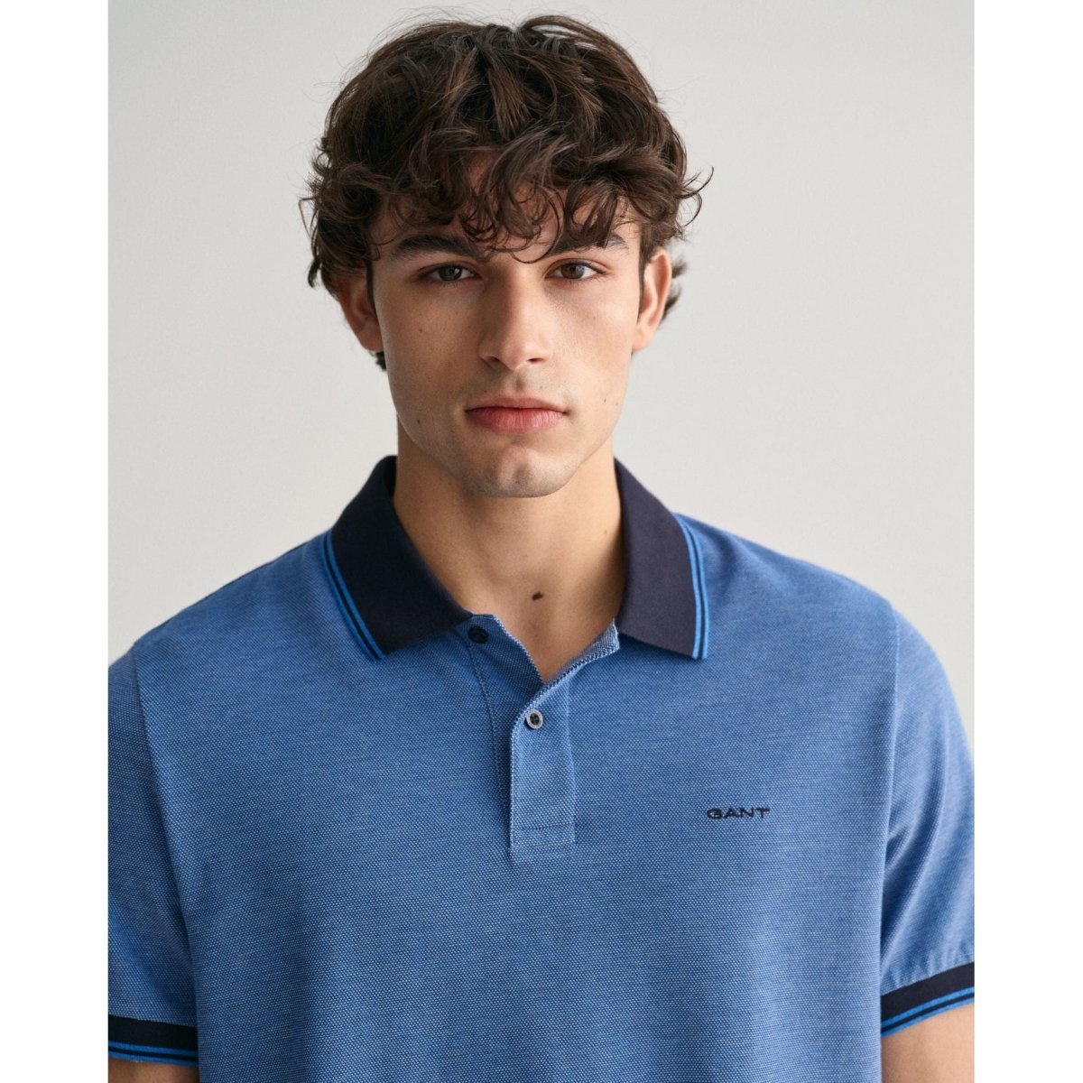 Gant 4 Colour Oxford Pique Polo - Curtis & Dunne