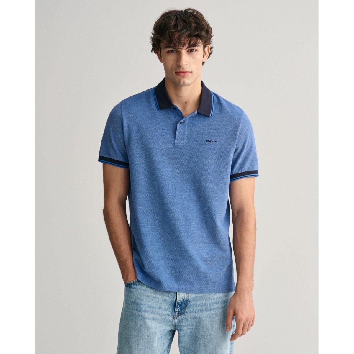 Gant 4 Colour Oxford Pique Polo - Curtis & Dunne