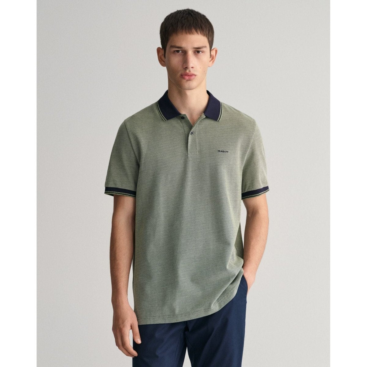 Gant 4 Colour Oxford Pique Polo - Curtis & Dunne