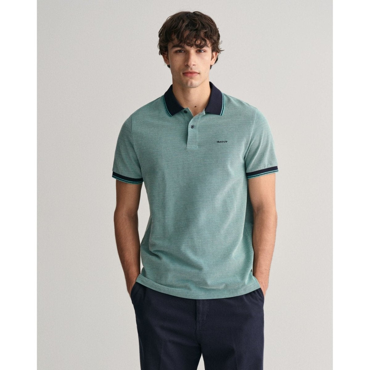 Gant 4 Colour Oxford Pique Polo - Curtis & Dunne