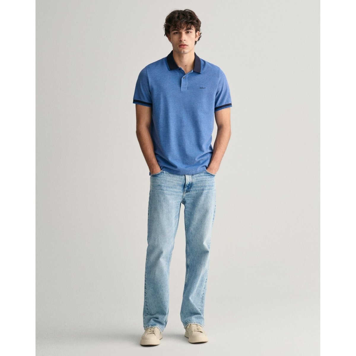 Gant 4 Colour Oxford Pique Polo - Curtis & Dunne