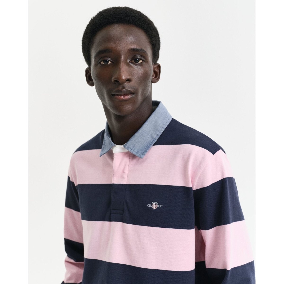 Gant Chambray Stripe Heavy Rugger - Curtis & Dunne