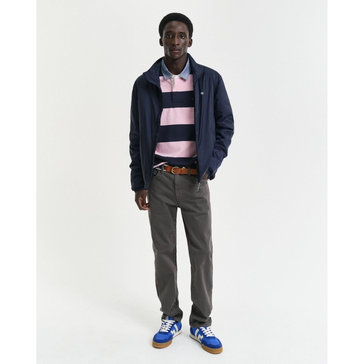 Gant Chambray Stripe Heavy Rugger - Curtis & Dunne