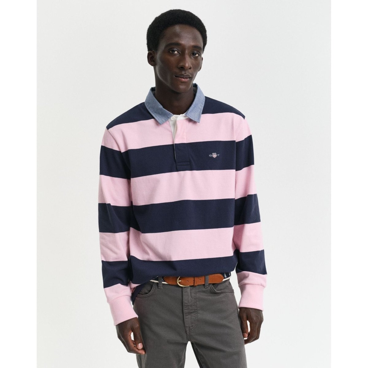 Gant Chambray Stripe Heavy Rugger - Curtis & Dunne