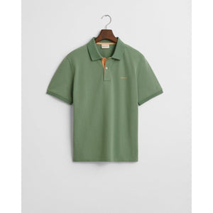 Gant Contrast Pique Polo Shirt - Curtis & Dunne