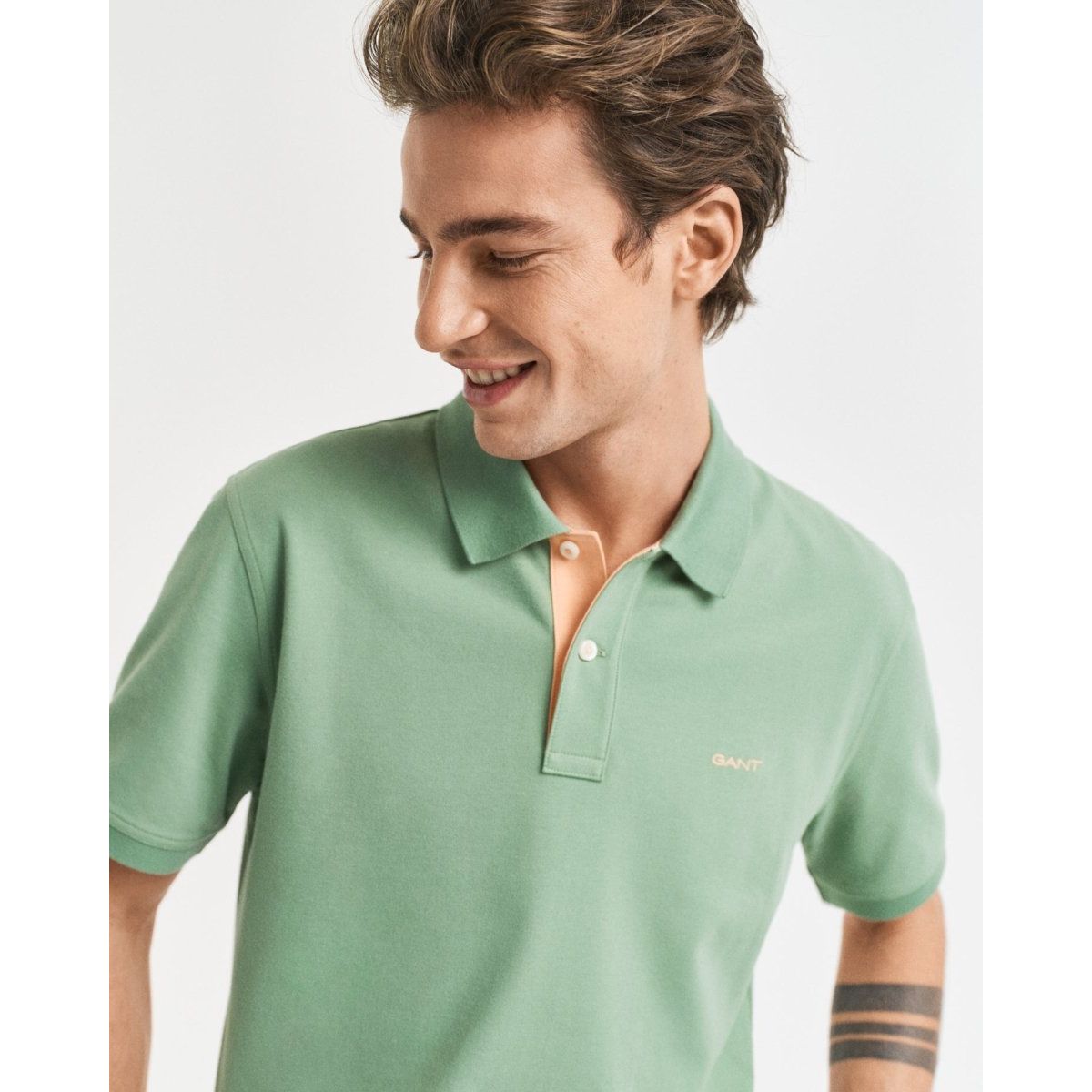 Gant Contrast Pique Polo Shirt - Curtis & Dunne