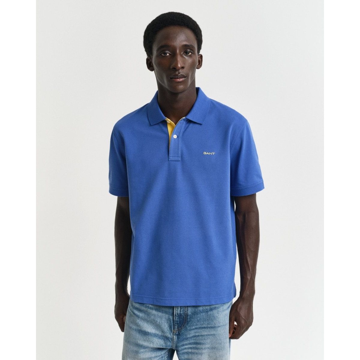 Gant Contrast Pique Polo Shirt - Curtis & Dunne